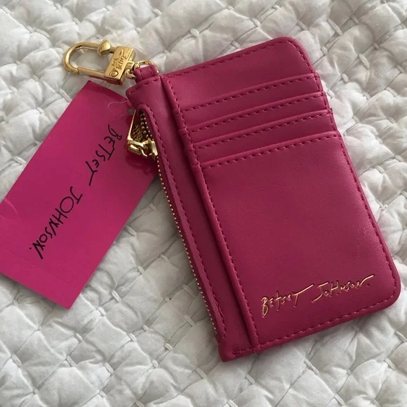 Betsey Johnson azalea rosebud xomini Cardholder with Gold Details - Picture 2 of 3